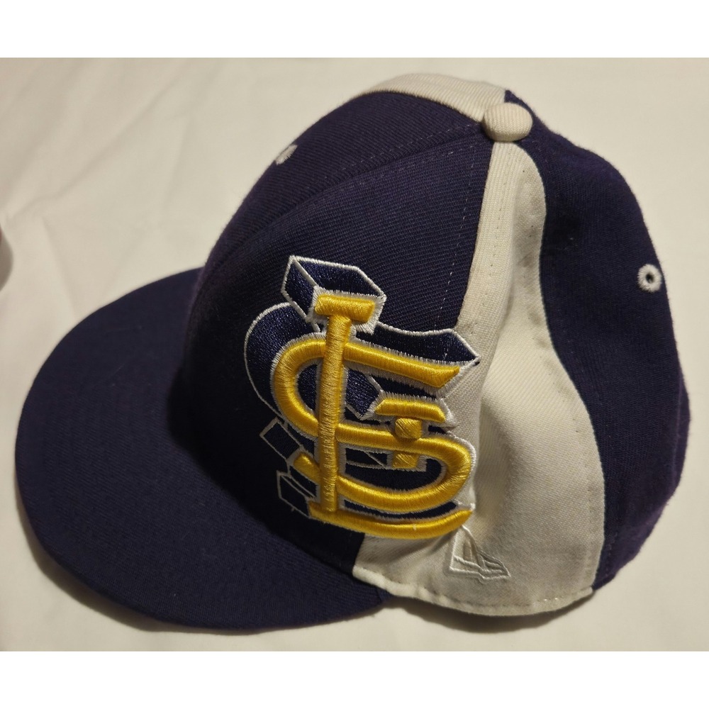 St Louis Cardinals Hat‎ New Era Fit 7 3/8 Blue/White "Squishy"